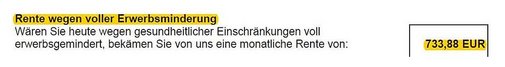 Schreiben der Rentenversicherung: Anspruch Erwerbsminderungsrente