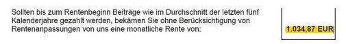 Schreiben der Rentenversicherung: zukünftige Rente