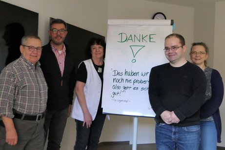 Die Vorstandsmitglieder des VdK OV Ludwigslust beim Workshop
